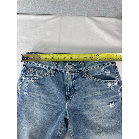 AG Women's sz 26R Ex- Boyfriend Slim Slouchy Slim Distressed Jeans Cotton Ankle - Picture 5 of 13